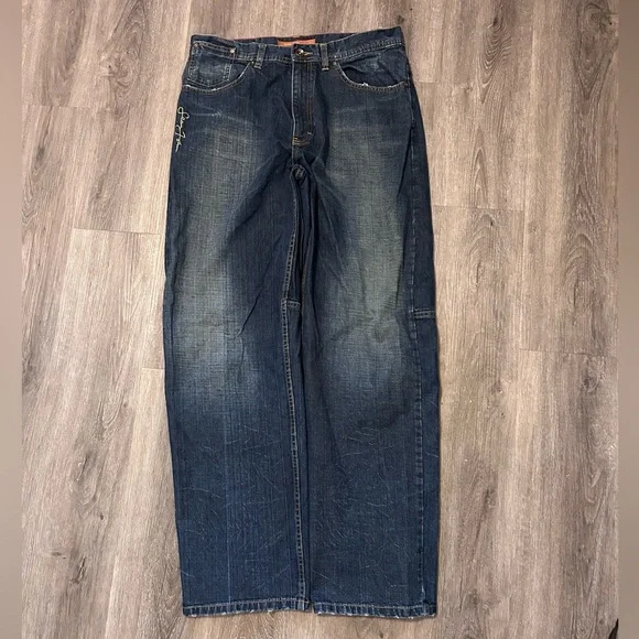 Vintage Y2k Sean John Baggy Jeans Mens 34x32 Blue Skater Grunge Wide Leg Blue - Picture 5 of 12